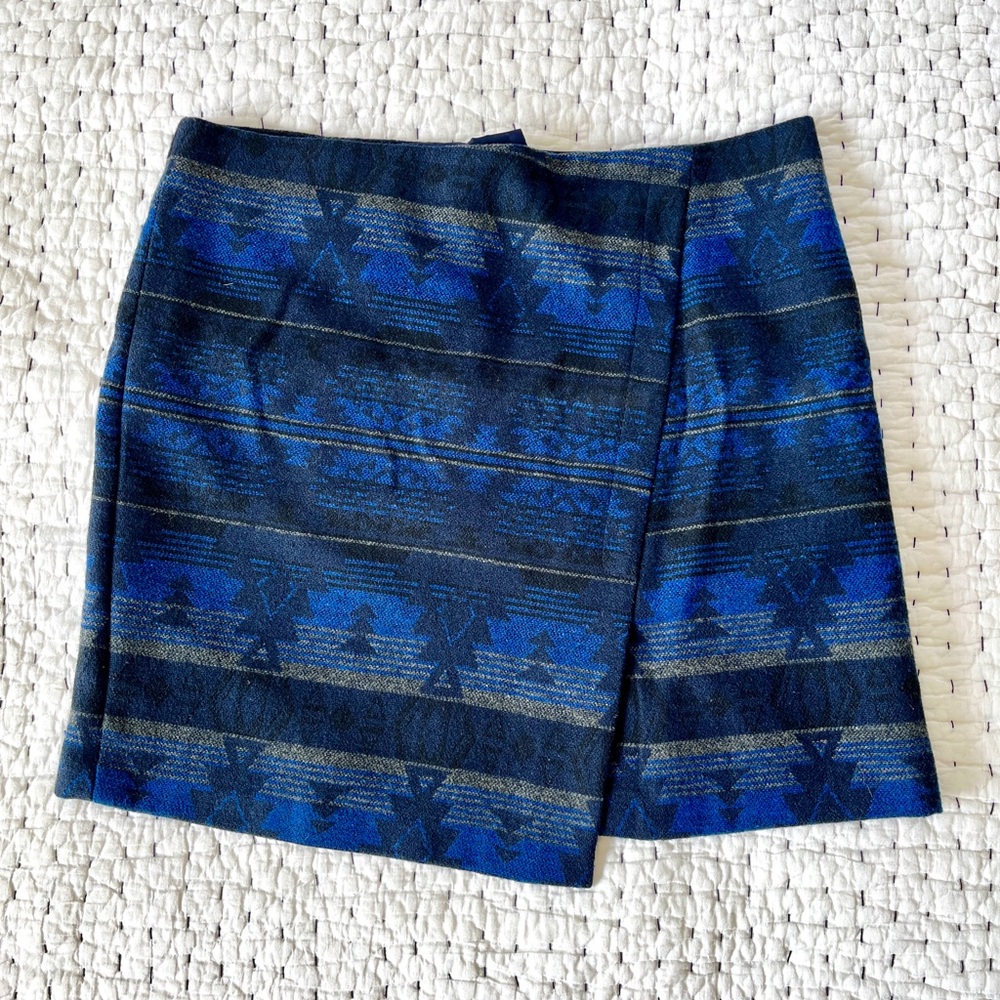 Kenar Faux Wrap Mini Skirt